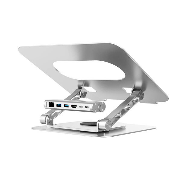 Zdjęcie produktu: Podstawka pod laptop Unitek z odłączanym hubem USB-C HDMI 1,4, 4K PD 100W (D1109B01)