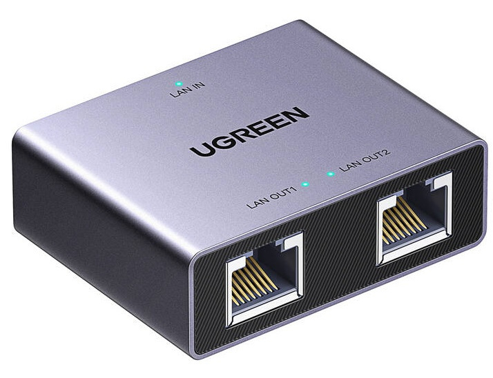 Adapter rozgałęźnik Ethernet Ugreen NW301 (1x2) (45311) Adapter rozgałęźnik Ethernet Ugreen NW301 (1x2) (45311)