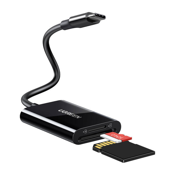 Zdjęcie produktu: Czytnik kart UGREEN SD / microSD na USB 3.0 / USB Typ-C CM265 (czarny) (35622)
