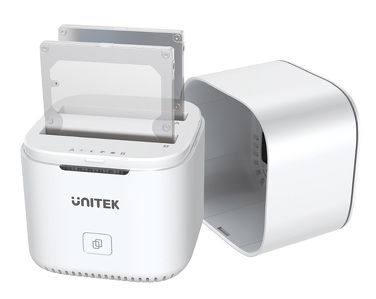 Miniatura produktu: Stacja dokująca na dysk 2 x 2,5" HDD/SSD Unitek USB USB3.0/TYP-C 3.0 z funkcją UASP 5 Gbps (S1105B01-EU)