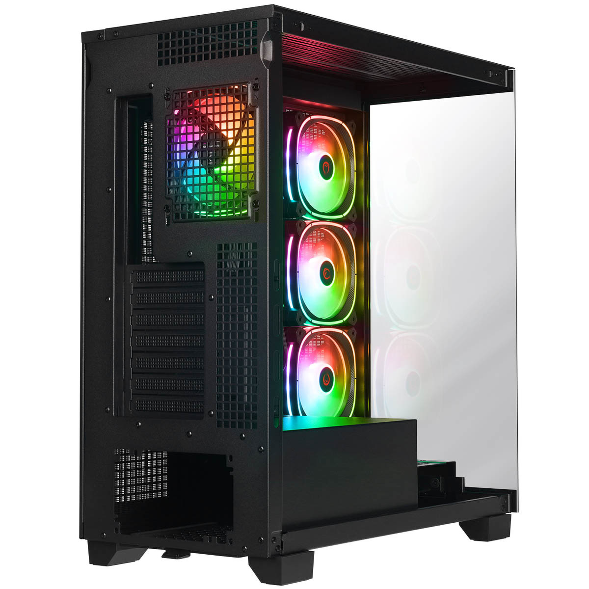 Obudowa Rampage Hydra V1+ 4x wentylator USB ARGB Czarna