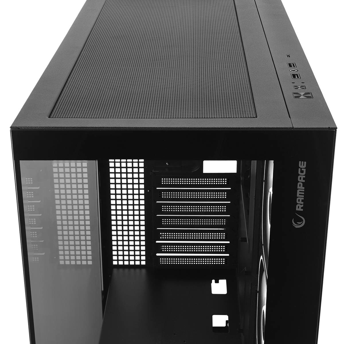 Obudowa Rampage Hydra V1+ 4x wentylator USB ARGB Czarna