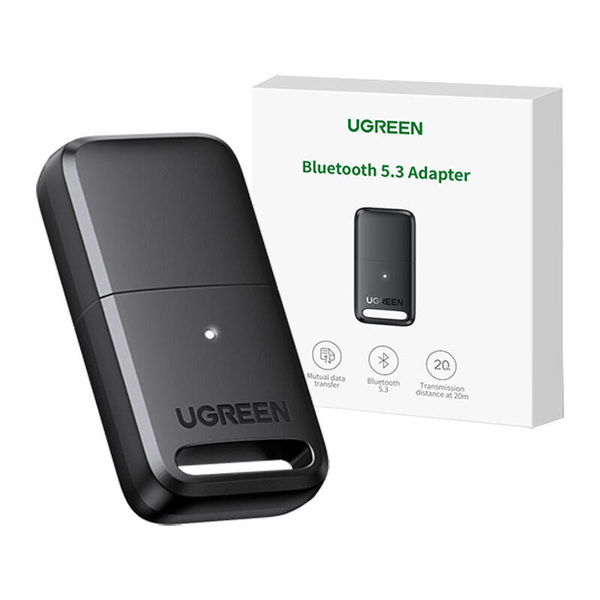 Zdjęcie produktu: Adapter USB Bluetooth 5.3 do PC Ugreen CM591, LED, zasięg 20m