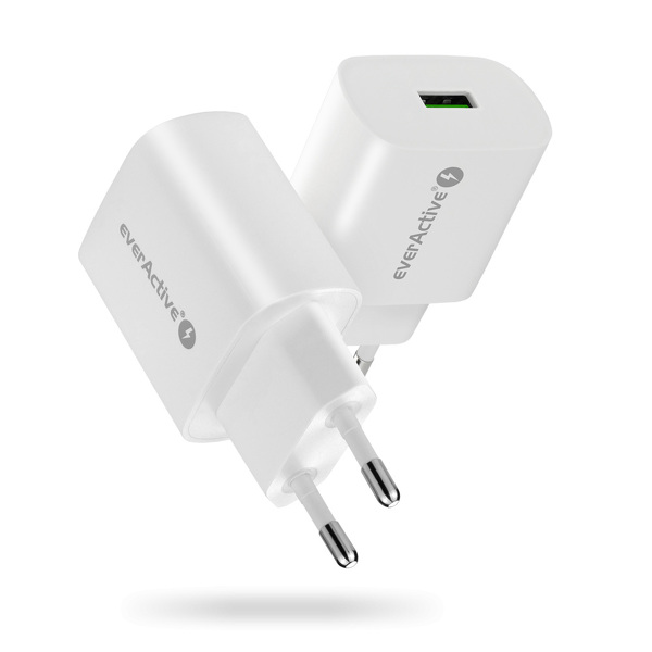 Zdjęcie produktu: Ładowarka sieciowa everActive SC-250Q z gniazdem USB QC3.0 18W Zdjęcie produktu: Ładowarka sieciowa everActive SC-250Q z gniazdem USB QC3.0 18W