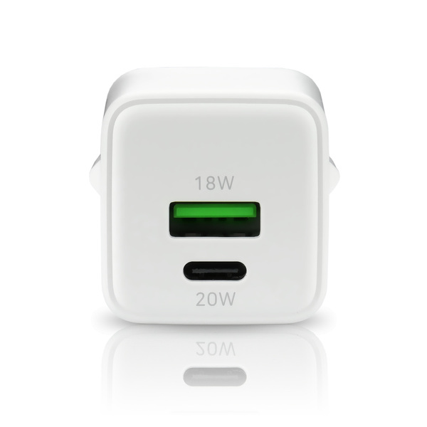 Zdjęcie produktu: Ładowarka sieciowa everActive GaN SC-330Q z gniazdem USB QC3.0 oraz USB-C PD 20W