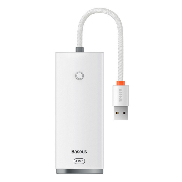 Hub 4w1 Baseus Lite Series USB do 4x USB 3.0 25cm (biały)