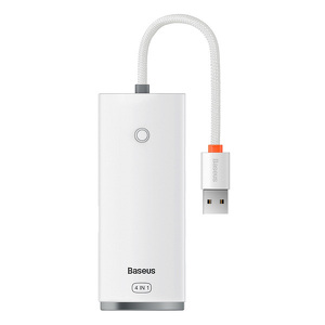 Miniatura produktu: Hub 4w1 Baseus Lite Series USB do 4x USB 3.0 25cm (biały)