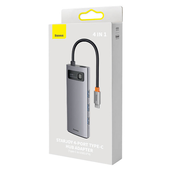 Zdjęcie produktu: Hub 4w1 Baseus Metal Gleam Series, USB-C do 4x USB 3.0