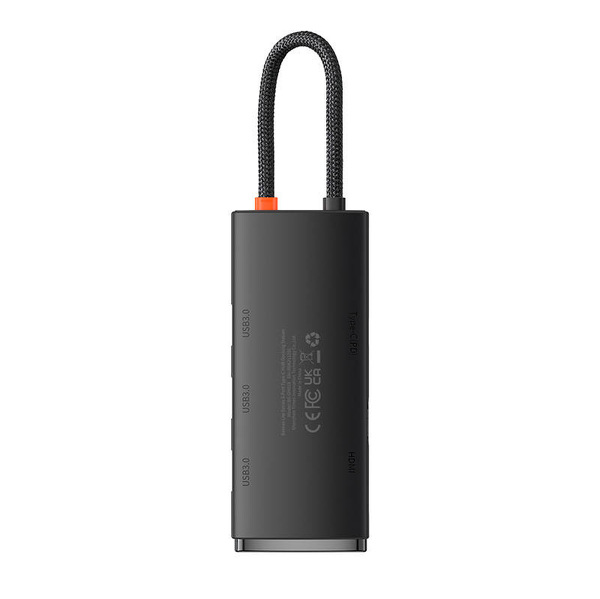 Zdjęcie produktu: Hub 5w1 Baseus Lite Series USB-C do 3x USB 3.0 + USB-C + HDMI (czarny)