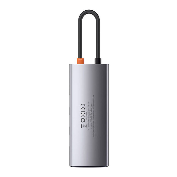 Zdjęcie produktu: Hub 6w1 Baseus Metal Gleam Series, USB-C do 3x USB 3.0 + HDMI + USB-C PD + Ethernet RJ45