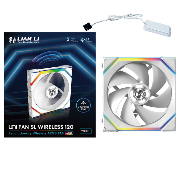 Zdjęcie produktu: Wentylator Lian Li UNI FAN SL Wireless ARGB PWM 120mm White (12SL1W1W)