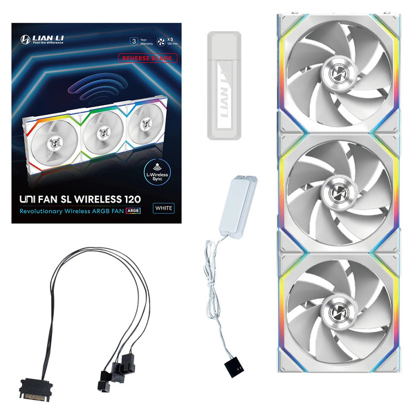 Zdjęcie produktu: 3x Lian Li UNI FAN SL Wireless ARGB PWM Reverse 120mm