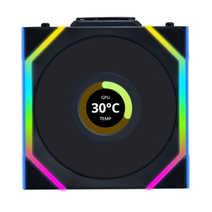 Miniatura produktu: Wentylator Lian Li UNI FAN SL Wireless LCD ARGB PWM 120mm Black (12SLLCD1W1B)