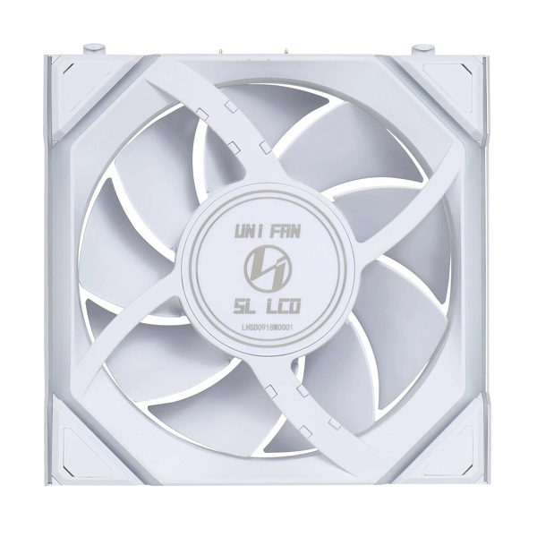 Zdjęcie produktu: Wentylator Lian Li UNI FAN SL Wireless LCD ARGB PWM 120mm White (12SLLCD1W1W) Zdjęcie produktu: Wentylator Lian Li UNI FAN SL Wireless LCD ARGB PWM 120mm White (12SLLCD1W1W)
