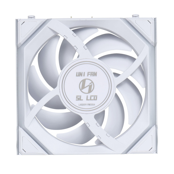 Zdjęcie produktu: Wentylator Lian Li UNI FAN SL Wireless LCD ARGB PWM Reverse 120mm White (12RSLLCD1W1W) Zdjęcie produktu: Wentylator Lian Li UNI FAN SL Wireless LCD ARGB PWM Reverse 120mm White (12RSLLCD1W1W)