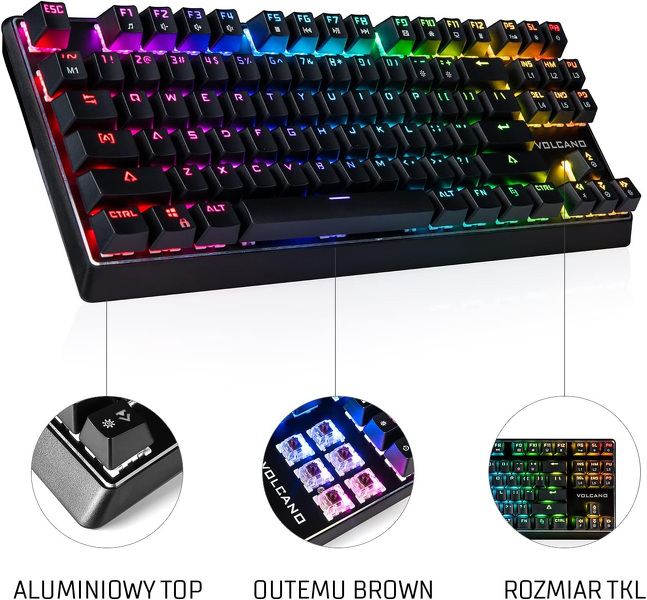 Zdjęcie produktu: Klawiatura Modecom PRZEWODOWA MECHANICZNA Volcano Lanparty Biała RGB (brązowy przełącznik) K-MC-LANPARTY-U-RGB-BROWN-200, mechaniczna Zdjęcie produktu: Klawiatura Modecom PRZEWODOWA MECHANICZNA Volcano Lanparty Biała RGB (brązowy przełącznik) K-MC-LANPARTY-U-RGB-BROWN-200, mechaniczna