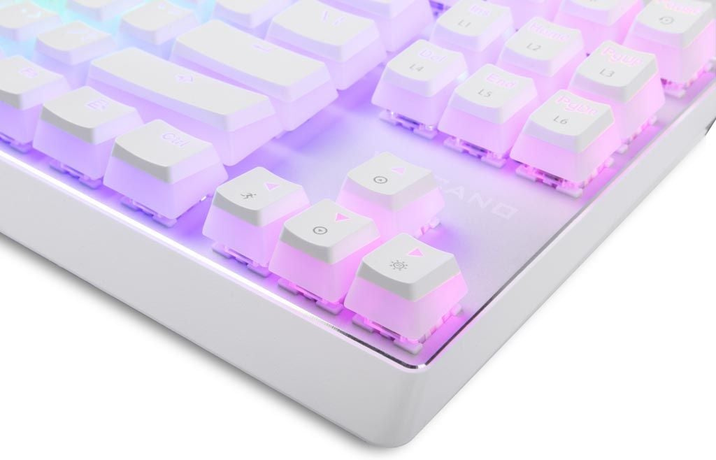 Klawiatura Modecom PRZEWODOWA MECHANICZNA Volcano Lanparty Biała RGB (niebieskie przełącznik) K-MC-LANPARTY-U-RGB-BLUE-200 Klawiatura Modecom PRZEWODOWA MECHANICZNA Volcano Lanparty Biała RGB (niebieskie przełącznik) K-MC-LANPARTY-U-RGB-BLUE-200