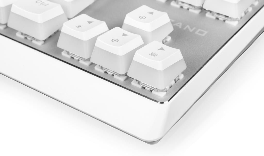 Klawiatura Modecom PRZEWODOWA MECHANICZNA Volcano Lanparty Biała RGB (niebieskie przełącznik) K-MC-LANPARTY-U-RGB-BLUE-200 Klawiatura Modecom PRZEWODOWA MECHANICZNA Volcano Lanparty Biała RGB (niebieskie przełącznik) K-MC-LANPARTY-U-RGB-BLUE-200