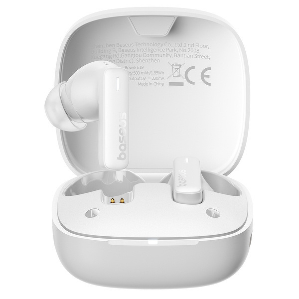Zdjęcie produktu: Słuchawki bezprzewodowe TWS Baseus Bowie E19, ładowanie indukcyjne, Bluetooth 5.3 - białe