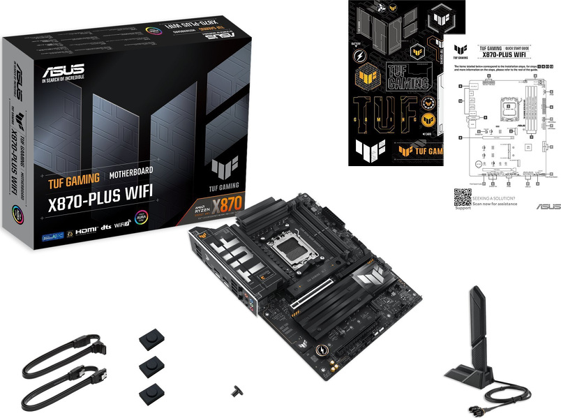Zdjęcie produktu: Płyta główna ASUS TUF GAMING X870-PLUS WIFI s.AM5 Zdjęcie produktu: Płyta główna ASUS TUF GAMING X870-PLUS WIFI s.AM5