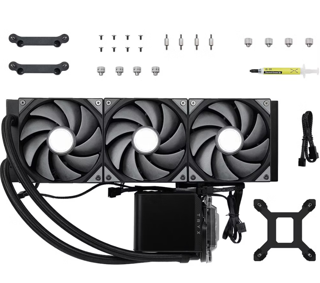 Chłodzenie wodne Tryx Panorama 240mm Black wyświetlacz 3D AMOLED (L-P240N-DS2M-G0K)