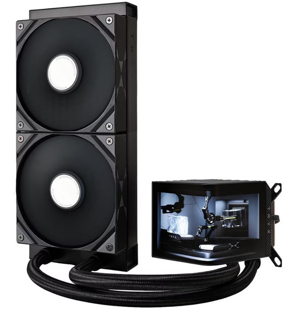 Zdjęcie produktu: Chłodzenie wodne Tryx Panorama 240mm Black wyświetlacz 3D AMOLED (L-P240N-DS2M-G0K)