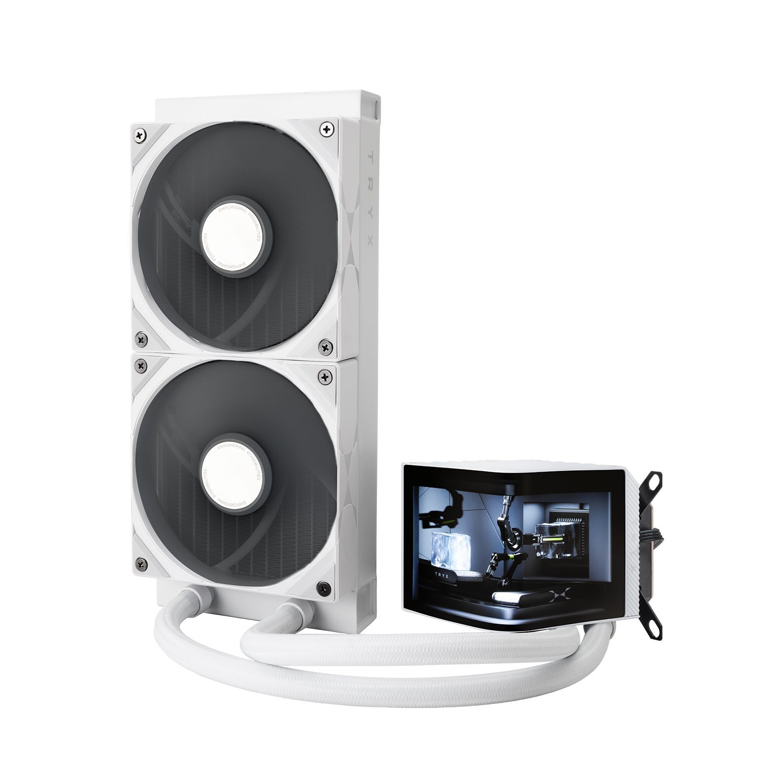 Chłodzenie wodne Tryx Panorama 240mm White wyświetlacz 3D AMOLED (L-P240N-DS2M-G0W)