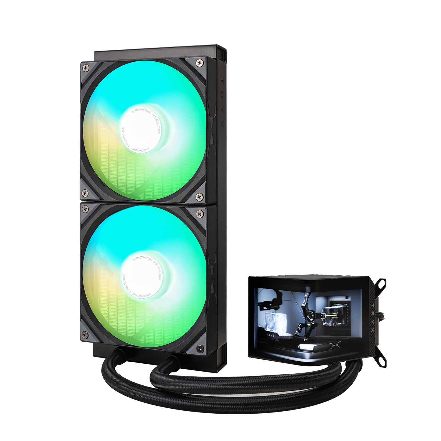 Chłodzenie wodne Tryx Panorama 280mm ARGB Black wyświetlacz 3D AMOLED (L-P280A-AS2M-G0K)