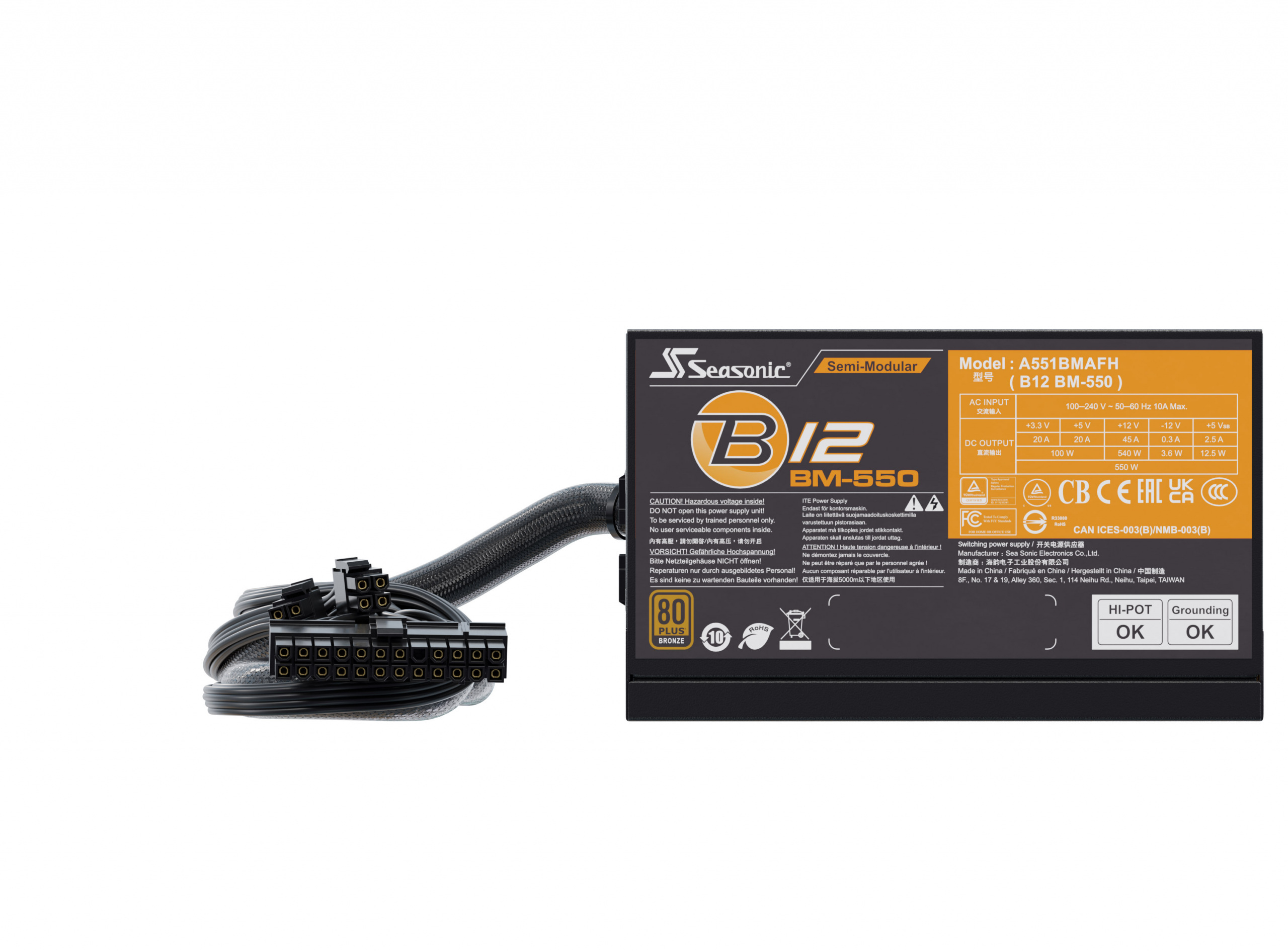 Zasilacz Seasonic B12 BM-550 80Plus Bronze 550W