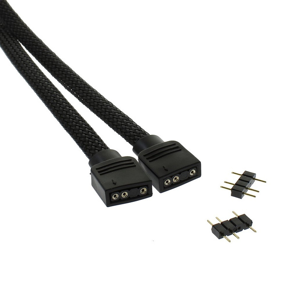 Zdjęcie produktu: XSPC przedłużacz kabla sygnałowego ARGB 5V 3-pin czarny 30cm