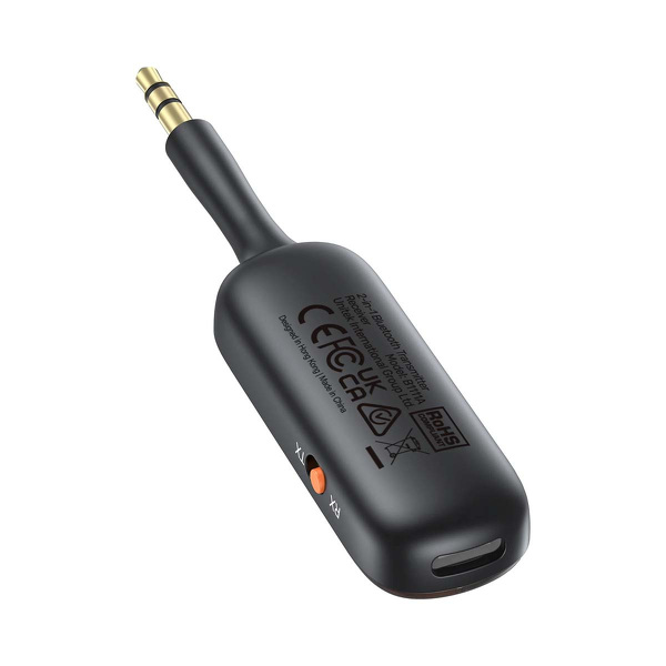 Zdjęcie produktu: Nadajnik/odbiornik audio 2w1 Unitek Adapter Bluetooth 5.3 zasięg 10m czarny (B1111A01)