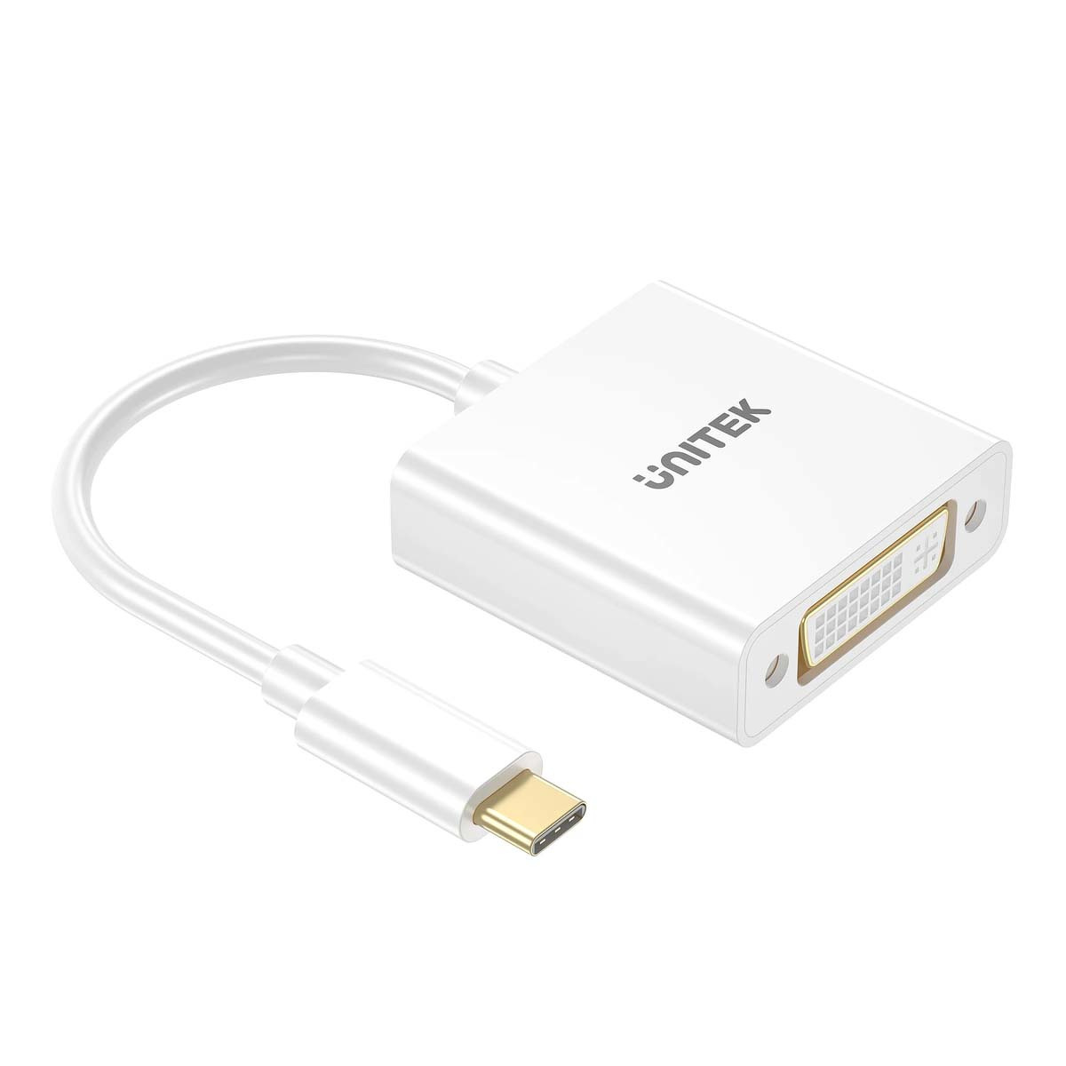 Adapter USB-C na DVI 1080P@60Hz, biały, 15cm Unitek (V1429A01)