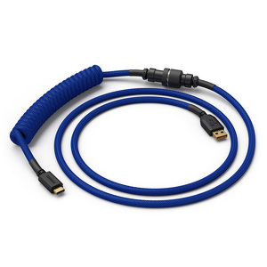 Miniatura produktu: Glorious Kabel spiralny Cobalt, USB-C na USB-A, spiralny, 1,37 m, niebieski