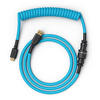 Miniatura zdjęcia: Glorious Kabel spiralny Electric Blue, kabel USB-C na USB-A spiralny, 1,37 m, niebieski