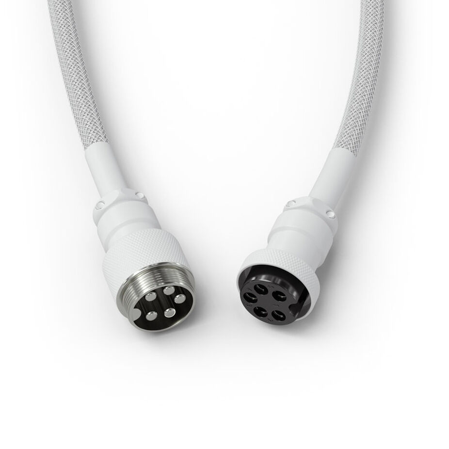 Glorious Kabel spiralny Ghost White, kabel USB-C na USB-A spiralny, 1,37 m biały