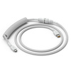 Glorious Kabel spiralny Ghost White, kabel USB-C na USB-A spiralny, 1,37 m biały