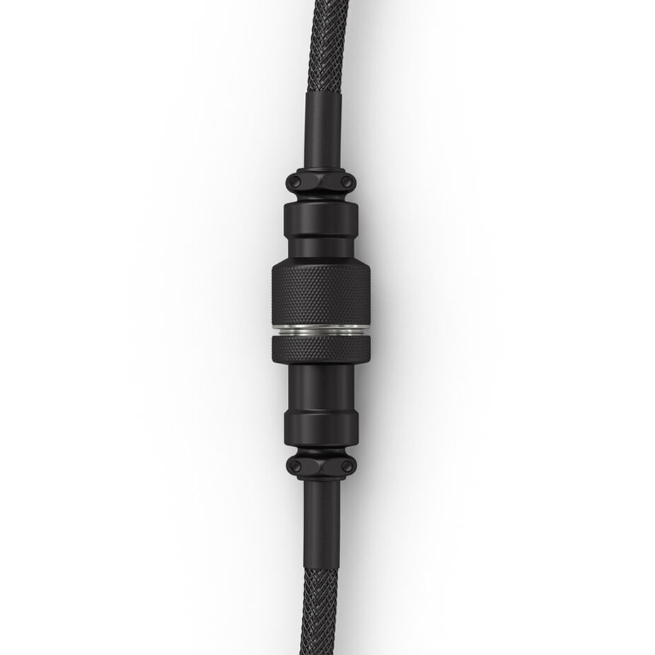 Glorious Kabel spiralny Phantom Black, kabel USB-C na USB-A spiralny, 1,37 m czarny