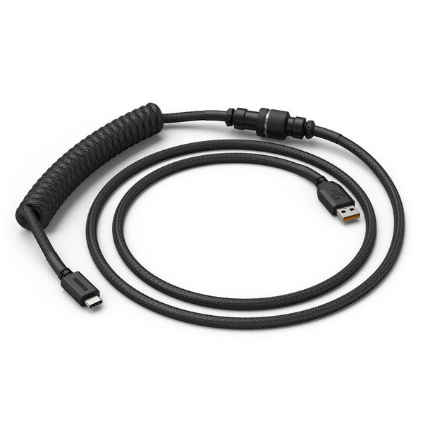 Zdjęcie produktu: Glorious Kabel spiralny Phantom Black, kabel USB-C na USB-A spiralny, 1,37 m czarny