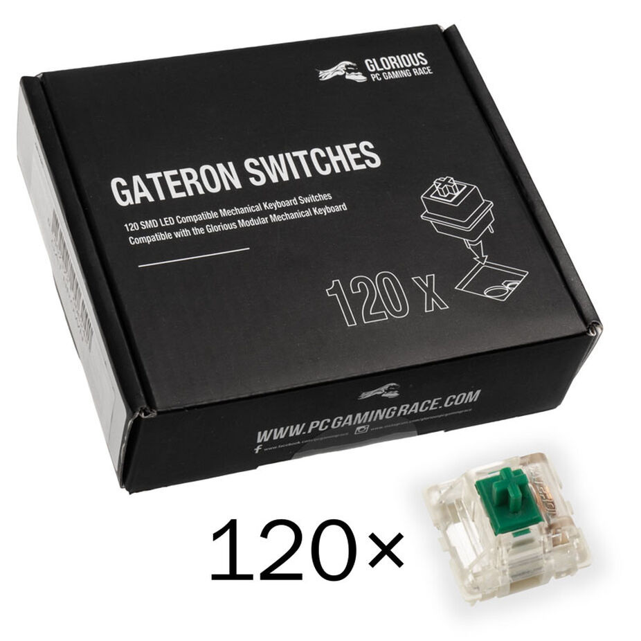 Glorious Switche Gateron Green (120 sztuk)