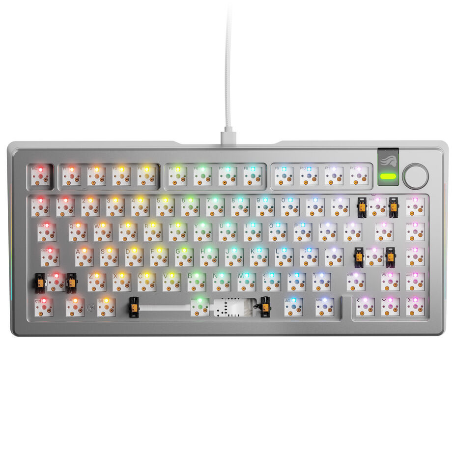 Glorious GMMK 3 Pro Klawiatura gamingowa 75%, Barebone, Layout ANSI Silver