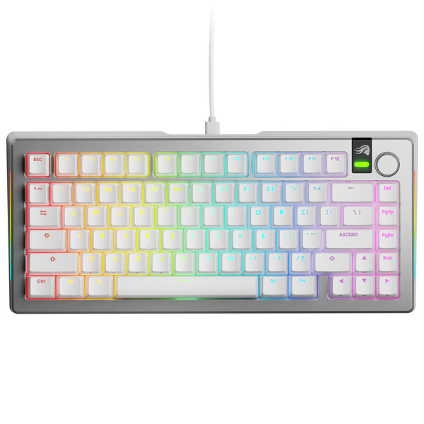 Zdjęcie produktu: Glorious GMMK 3 Pro Klawiatura gamingowa 75%, Pre-Built, ANSI (US), Switche Fox Silver