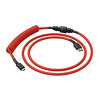 Glorious GMMK Coiled Cable Crimson Red, Kabel spiralny, USB-C/USB-A, Red/Black