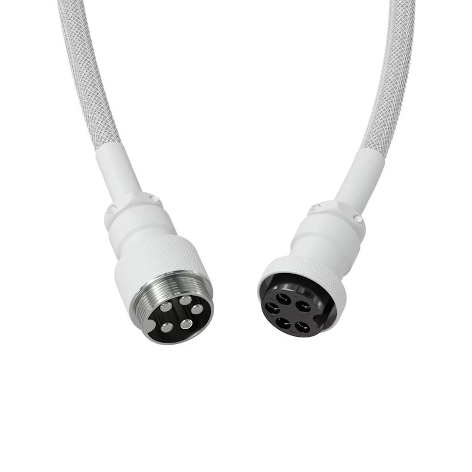 Glorious GMMK Coiled Cable Ghost White, Kabel spiralny, USB-C/USB-A White