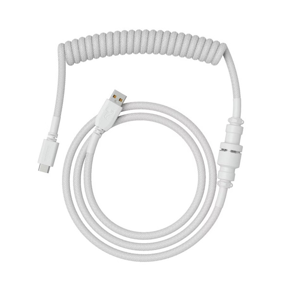 Zdjęcie produktu: Glorious GMMK Coiled Cable Ghost White, Kabel spiralny, USB-C/USB-A White