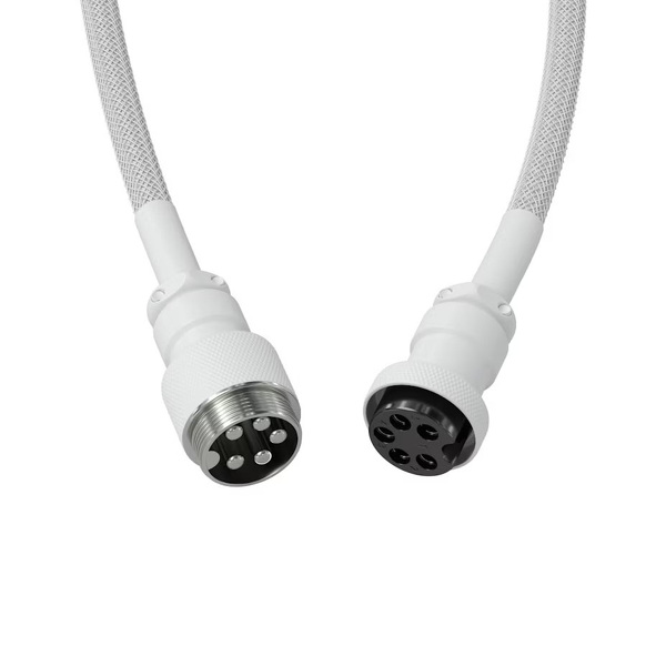 Zdjęcie produktu: Glorious GMMK Coiled Cable Ghost White, Kabel spiralny, USB-C/USB-A White