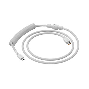 Miniatura produktu: Glorious GMMK Coiled Cable Ghost White, Kabel spiralny, USB-C/USB-A White
