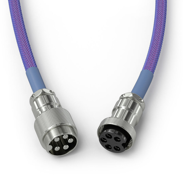 Zdjęcie produktu: Glorious GMMK Coiled Cable Nebula, Kabel spiralny, USB-C/USB-A, lila/Silver