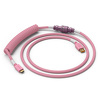 Glorious GMMK Coiled Cable Pixel Pink, Kabel spiralny, USB-C/USB-A Pink