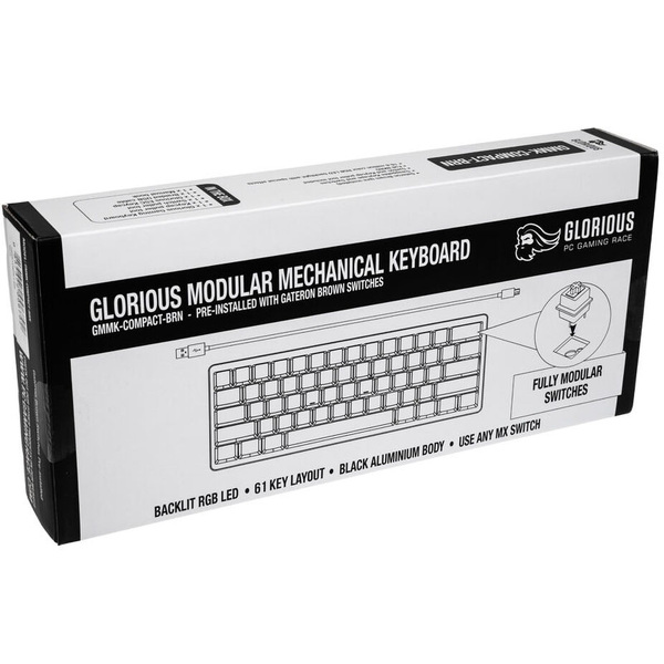 Zdjęcie produktu: Glorious GMMK Kompaktowa klawiatura, Gateron Brown, Layout US Zdjęcie produktu: Glorious GMMK Kompaktowa klawiatura, Gateron Brown, Layout US