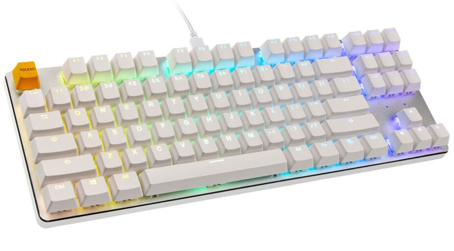 Glorious GMMK TKL White Ice Edition, Gateron-Brown, Layout US